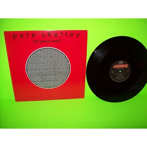 Pete Shelley On Your Own 12" Vinyl EP Record 1986 Synth-Pop Translucent Wax - Picture 4 of 4